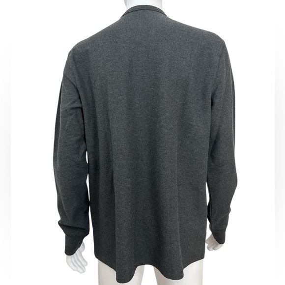 Men's Gray Thermal Henley Shirt - Picture 2 of 6
